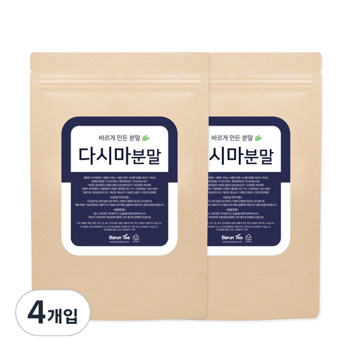 바른티 다시마 분말, 200g, 4개