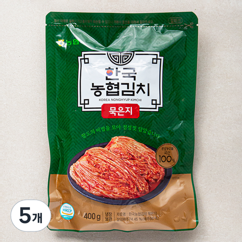 한국농협김치 묵은지, 400g, 5개