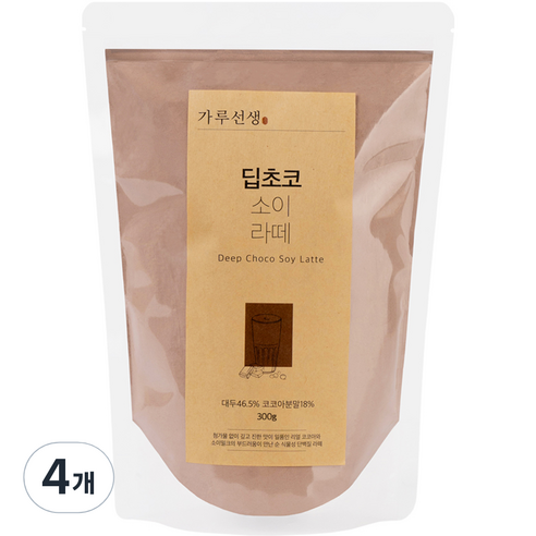 가루선생 딥초코 소이 라떼, 300g, 4개, 1개입