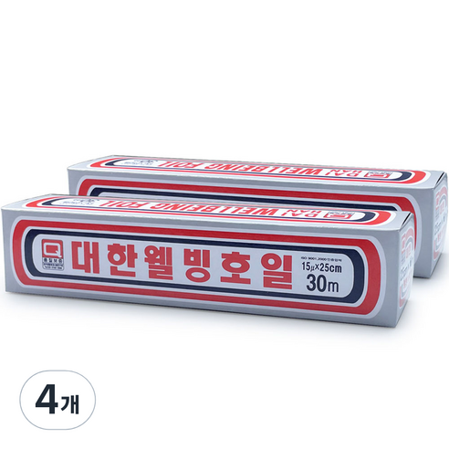 대한 웰빙호일 25cm x 30m, 4개
