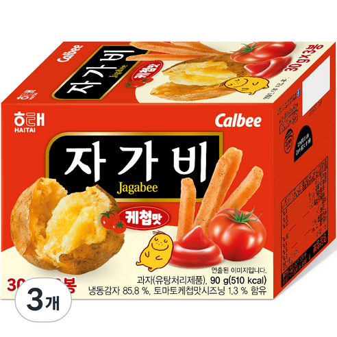 자가비 케첩맛 3p, 90g, 3개