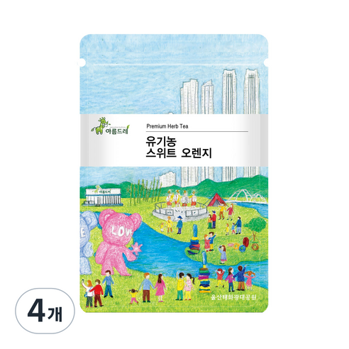 아름드레 유기농 스위트 오렌지 삼각티백, 1.5g, 25개입, 4개