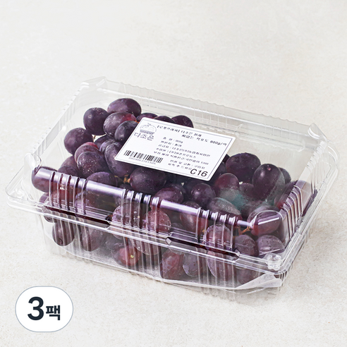 다조은 칠레산 씨없는 적포도, 900g, 3팩