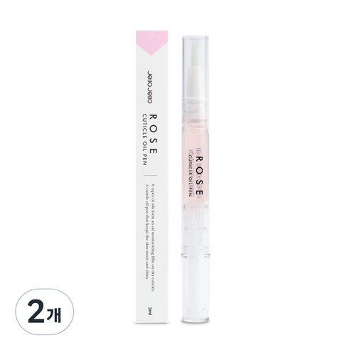 젤로젤로 로즈 큐티클 오일 에센스펜 네일 영양제, 2개, 3ml