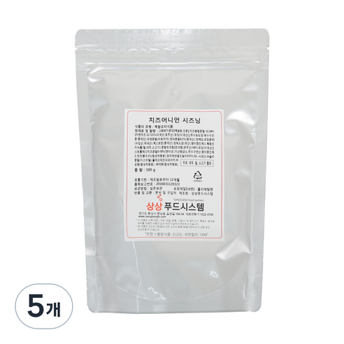 상상푸드 치즈어니언 시즈닝, 500g, 5개