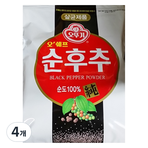오뚜기 오쉐프 순후추, 200g, 4개