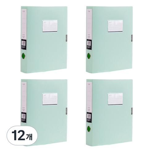 알로데 A4 무지 파일 케이스 32 x 23.5 x 3.5 cm, TYPE05 그린, 12개