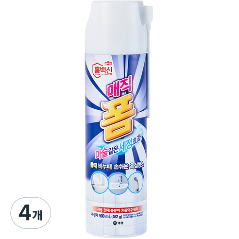 홈백신 매직폼 욕실세정제, 500ml, 4개