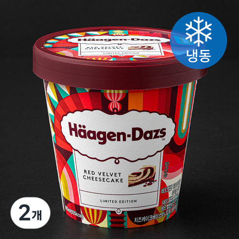 하겐다즈 레드벨벳 치즈케이크 아이스크림 (냉동), 403ml, 1개입, 2개