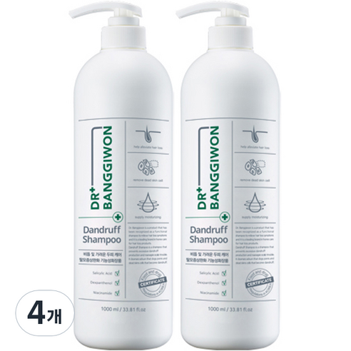 닥터방기원 댄드러프 비듬케어 탈모샴푸, 1000ml, 4개