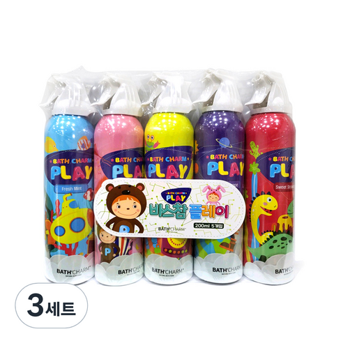 바스참 플레이 버블 클렌저 200ml x 5종 세트, 3세트