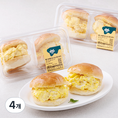 스윗밸런스 에그포테이토 모닝 샌드위치 2개입, 155g, 4개