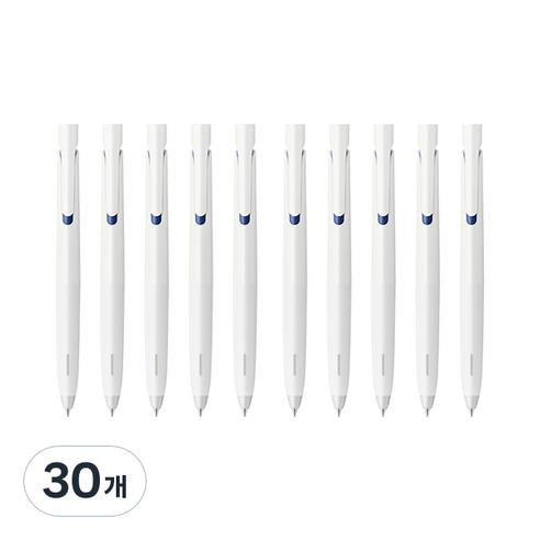 제브라 블렌 젤잉크팬 0.5mm, 화이트바디 + 블루잉크, 30개