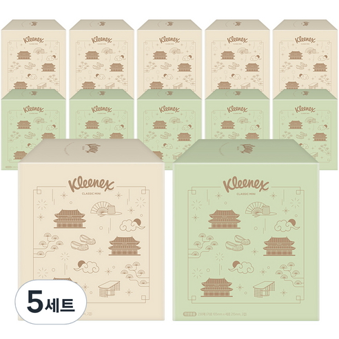 크리넥스 클래식 미니 티슈 2겹 230매 2종 x 6p, 30개