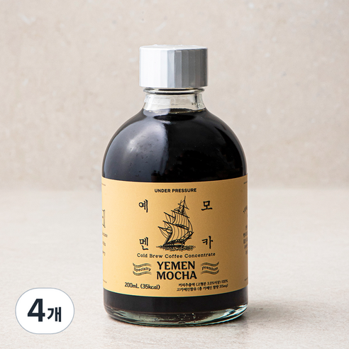 핸디엄 언더프레셔 콜드브루 원액 예멘 모카, 200ml, 4개