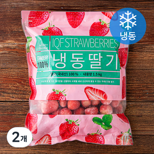 딜라잇가든 딸기 (냉동), 1.5kg, 2개