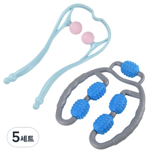 OON 소프트 목 안마기 2종 세트, 블루, 5세트
