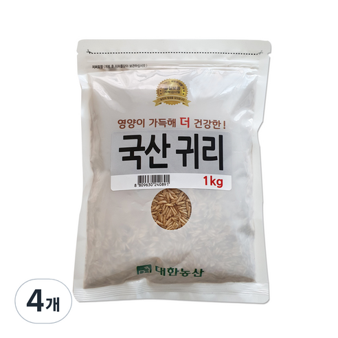 대한농산 귀리, 1kg, 4개