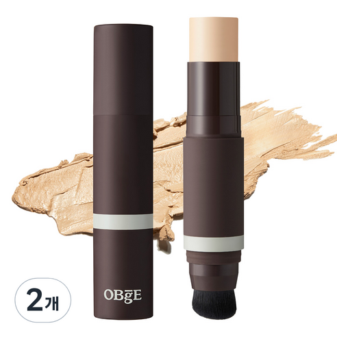 OBge 내추럴 커버 파운데이션 SPF50+ PA++++ 13g, 1호 아이보리, 2개