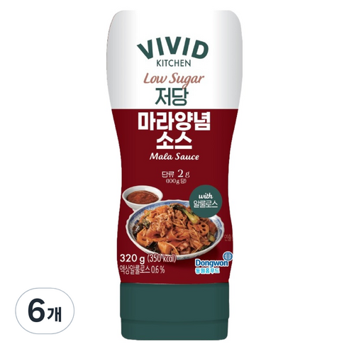 비비드키친 저당 마라양념소스, 320g, 6개
