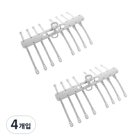 룻츠 랍스터 8p 수납 행거 40 x 51.5 x 6 cm, 화이트, 4개입