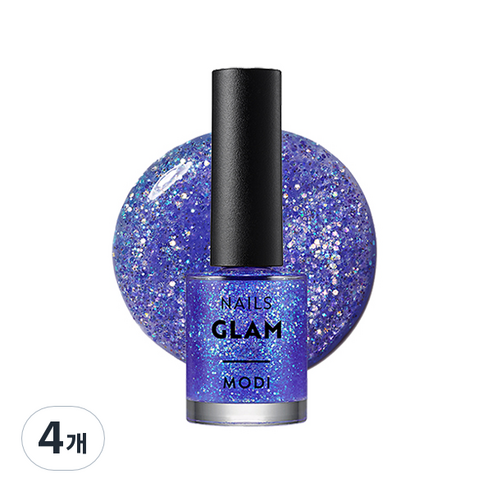 에뛰드 모디 글램 네일즈 9ml, 113호 크로우스블루, 4개