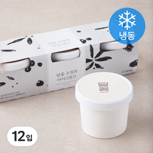 담꽃 수정과 아이스밀크 (냉동), 100ml, 3개입, 4개