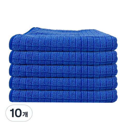 월드크린 고급 바둑 극세사 손걸레 블루, 10개