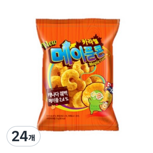 크라운 카라멜콘 메이플, 74g, 24개