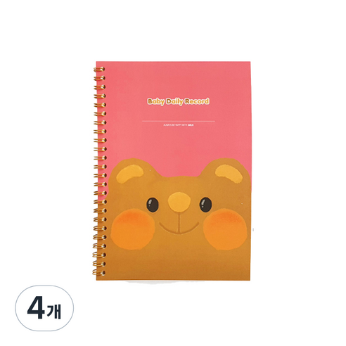 제이밀크 애착인형 수유일지, 아기곰, 4개