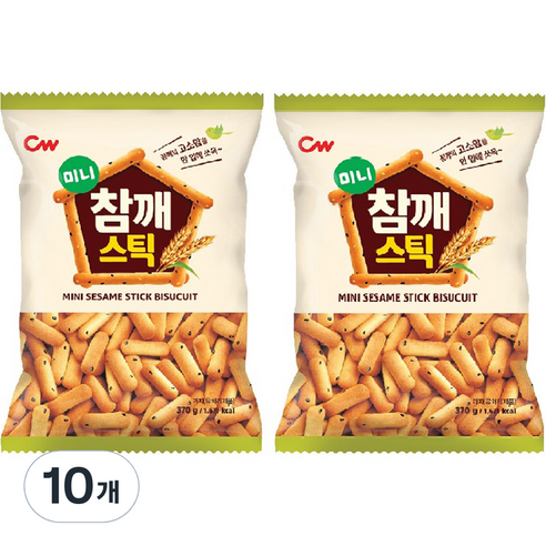 청우식품 미니참깨스틱, 370g, 10개