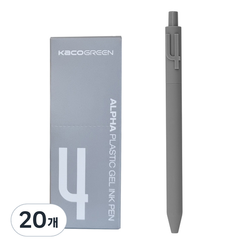 카코 알파 소프트 중성 젤펜 0.5mm, 숫자 4, 20개