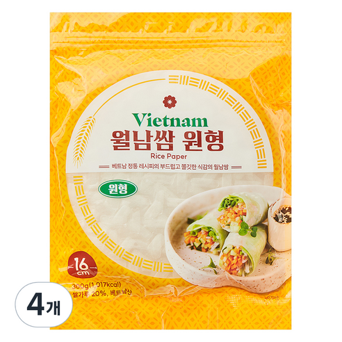 원형 월남쌈, 300g, 4개