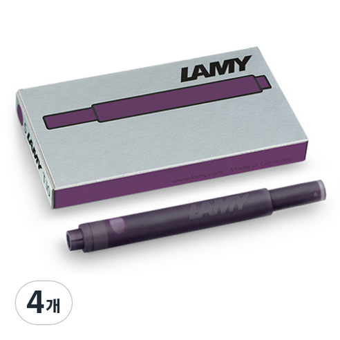 LAMY 만년필 잉크카트리지 5p, 블랙베리, 4개