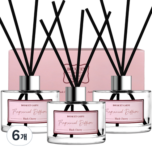 부케가르니 디퓨저, 블랙 체리, 200ml, 6개