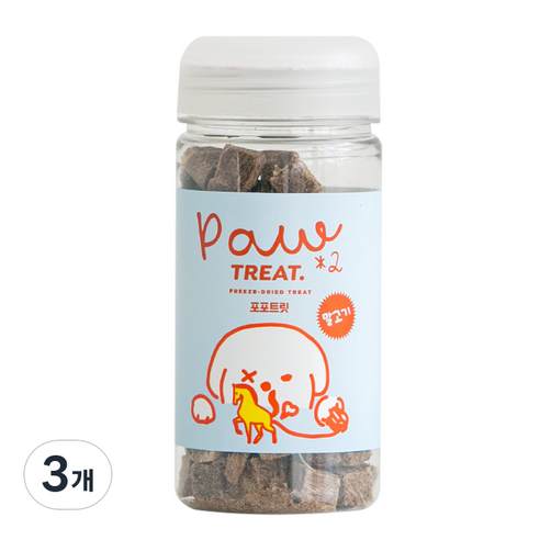 바잇미 포포트릿 반려동물 동결건조 간식 말고기, 60g, 3개