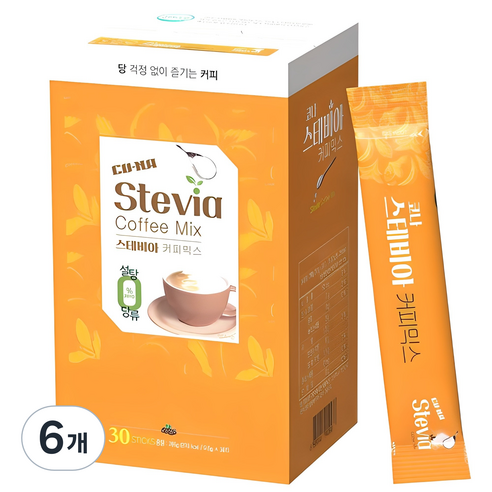 커피케이케이 코나 스테비아 커피믹스, 9.5g, 30개입, 6개