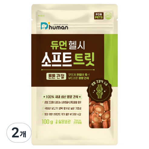 듀먼 반려동물 헬시 소프트 트릿 튼튼관절, 2개, 100g, 닭고기