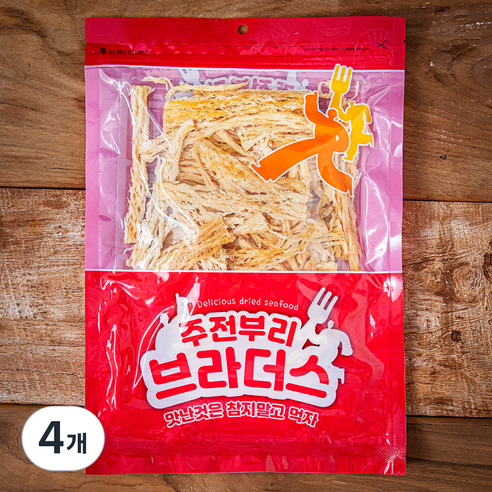 리프레쉬 주전부리브라더스 촉촉 땅콩버터오징어, 150g, 4개