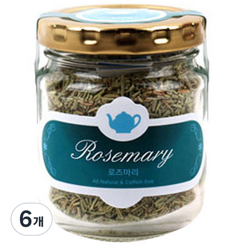 아름드레 유리병 로즈마리, 35g, 1개, 6개