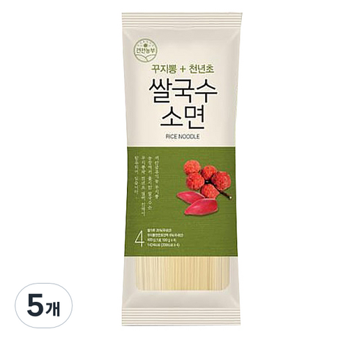 건전농부 꾸지뽕천년초 쌀국수 소면, 400g, 5개