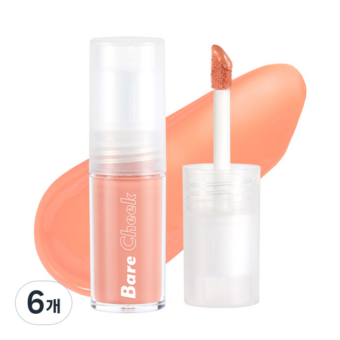 아임미미 아임 베어 치크 리퀴드 블러셔 3ml, 001 바운시 오렌지, 6개