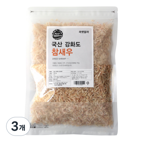 마켓밀러 국산 강화도 참새우, 150g, 3개