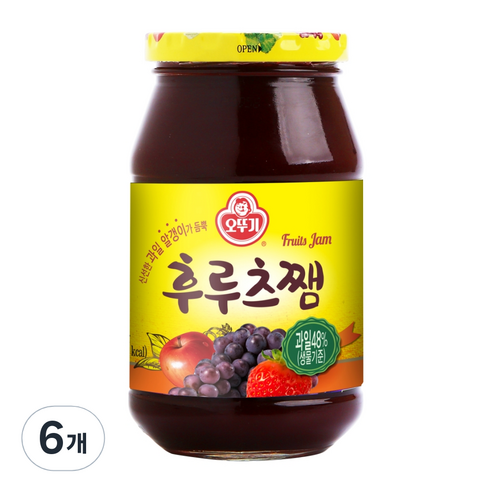 오뚜기 후르츠쨈, 500g, 6개