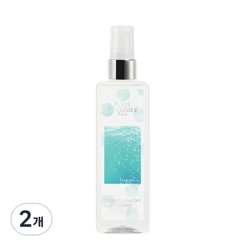 바디판타지 퓨어 에메랄드 셔벗 판타지 프래그런스 바디 스프레이 시트러스 비누향, 118ml, 2개