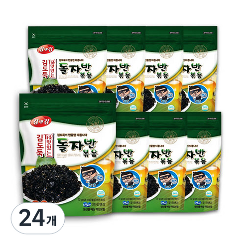 김앤김 김도둑 The맛있는 돌자반 볶음, 24개, 70g