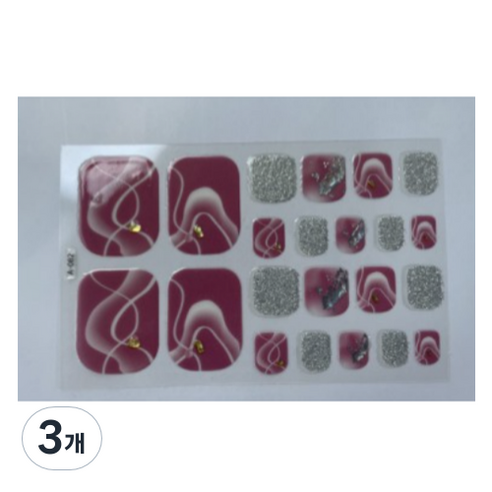 블루코지 패디팁 스티커 발꾸미기, 3개, Type 17