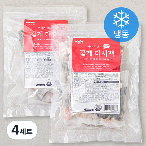 바다원 간편 국물용팩 꽃게, 15g, 6개입, 4개