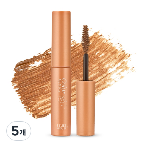 에뛰드 청순 거짓 아이브라우 카라 4.5g, 2호 라이트 브라운, 5개