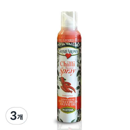 만토바 엑스트라버진 올리브오일 칠리, 200ml, 3개